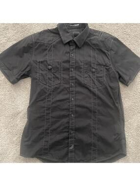 Men's Black and Grey Shirt
